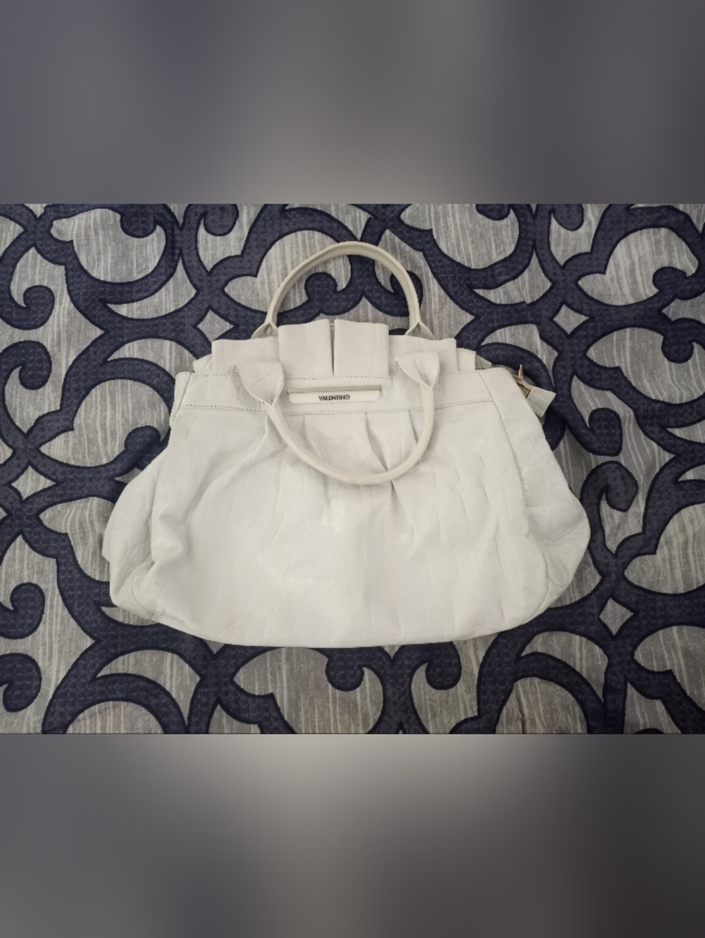 Vintage VALENTINO DI MARIO (VERA PELLE) White Leather Handbag